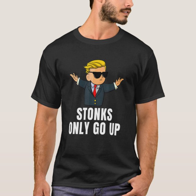Camiseta Pedras só sobem Wall Street Bets Meming Rua Comerc (Frente)