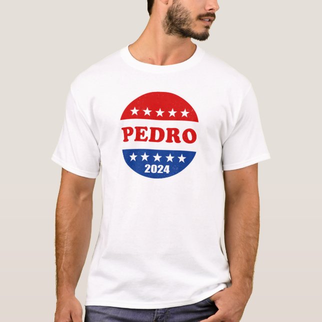 Camiseta Pedro Eleitor Botão 2024 Eleições (Frente)