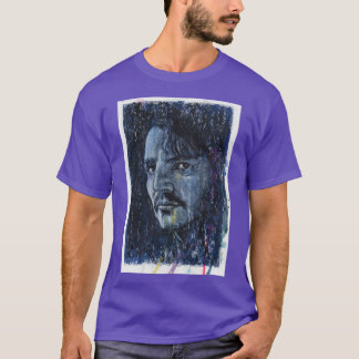 Camiseta Pedro Pascal Desenha Óleo e Retrato de Tinta