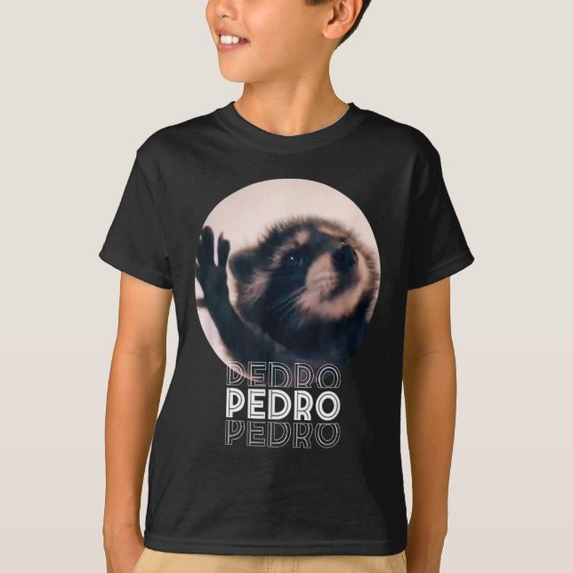 Camiseta Pedro Racoon Dance Popular Internet Memache D (Frente)