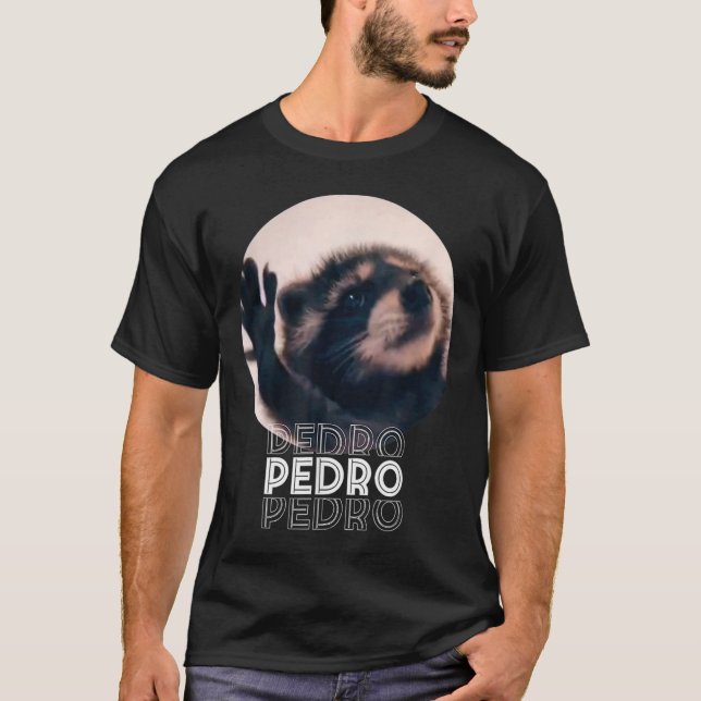Camiseta Pedro Racoon Dance Popular Internet Memache D (Frente)