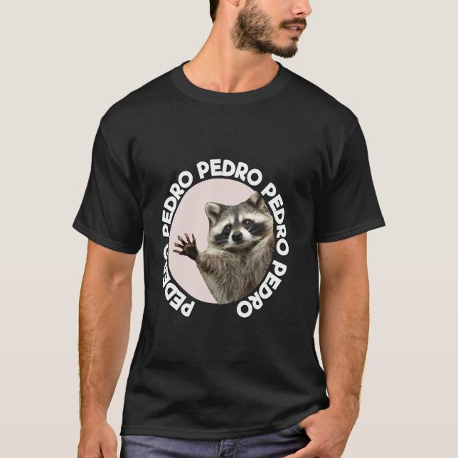 Camiseta Pedro Racoon Engraçado Animal Frio Design (Frente)
