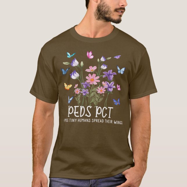 Camiseta Peds Borboletas Pct Doentes Pediátricos Podem Dar  (Frente)