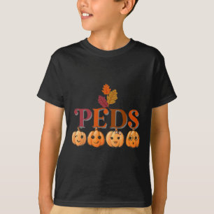 Camiseta Peds Cute Pumpkin Cai Graças Nurs Pediátricos