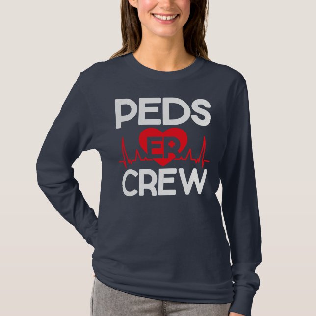 Camiseta PEDS ER Crew Pediatric Emergency Room Nursing (Frente)