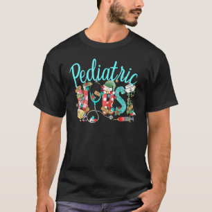 Camiseta PEDS Nurse Christmas Retro Pediatric RN Xmas Nursi