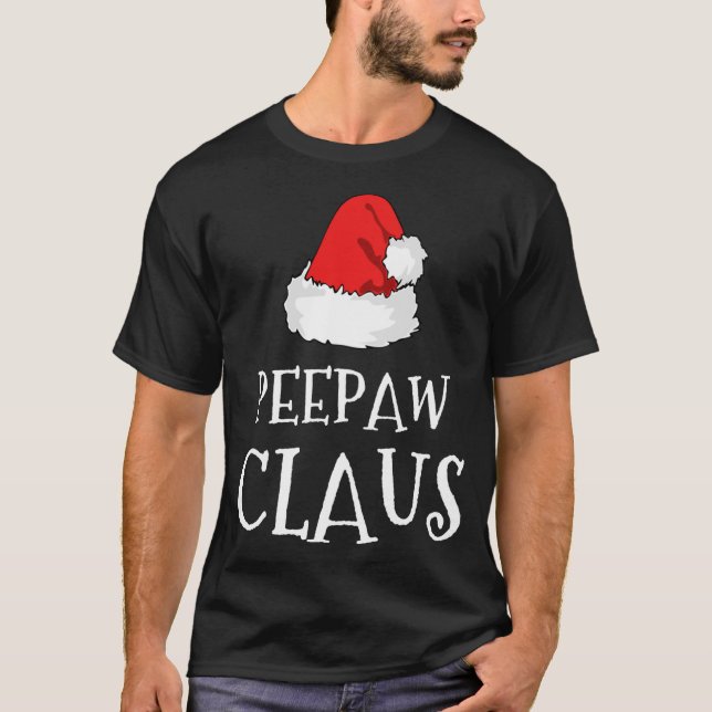 Camiseta Pee-Paw Claus Natal Hat Group Combinação Pajama (Frente)