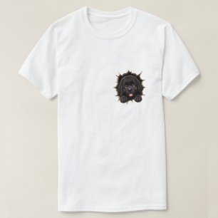 Camiseta Peek A Boo Cachorrinho Newfie