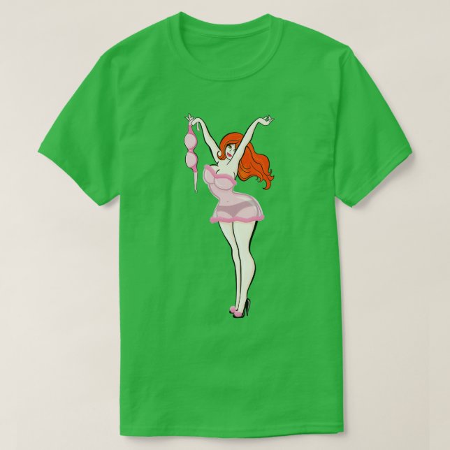 Camiseta PeekaBoo Curvy Redhead (Frente do Design)