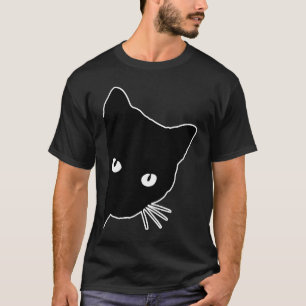 Camiseta Peekaboo preto e giro de torta para gato