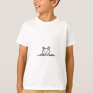 Camiseta Peekaboo Rabbit Cartoon Sketch Classic