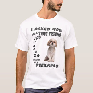 Camiseta Peekapoo Dizendo Figurino De Pai Da Mãe, Um Poodle