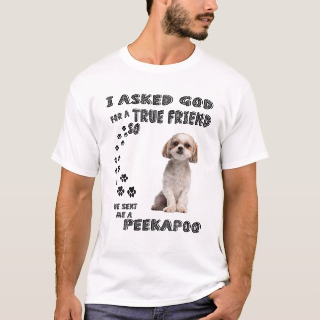 Camiseta Peekapoo Dizendo Figurino De Pai Da Mãe, Um Poodle (Frente)