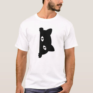 Camiseta Peeking de Gato Negro