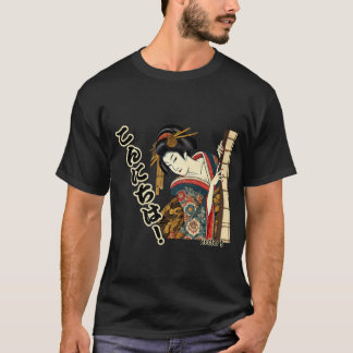 Camiseta Peeking Ukiyo-e geisha - Konnichiwa!