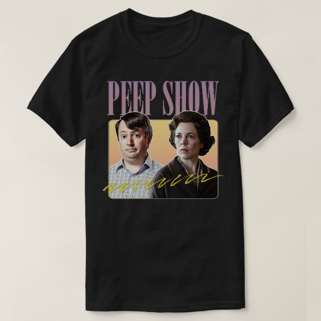 Camiseta Peep Show Memória - Trabalho de arte do Ventilador (Frente do Design)