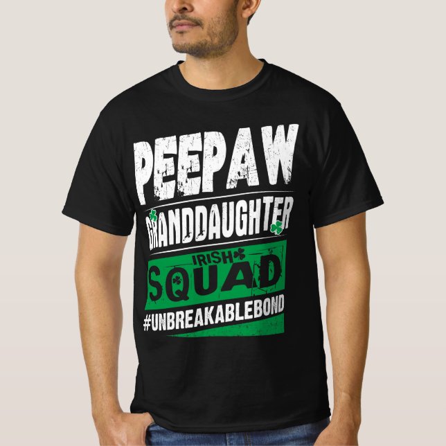 Camiseta Peepaw Avô, Avô Irlandês Squad, Unquebrável (Frente)