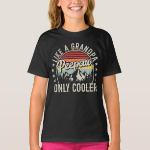 Camiseta Peepaw como um vovô, apenas a Retro Girl