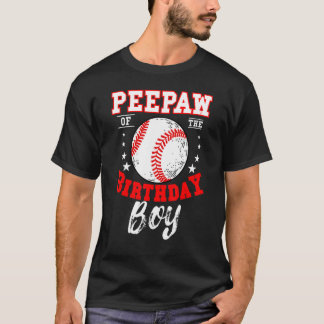Camiseta Peepaw Of The Birthday Boy Baseball Theme Bday Cel
