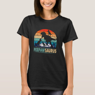 Camiseta Peepawsaurus T Rex Peepaw Dinossaur 3 Crianças Fun