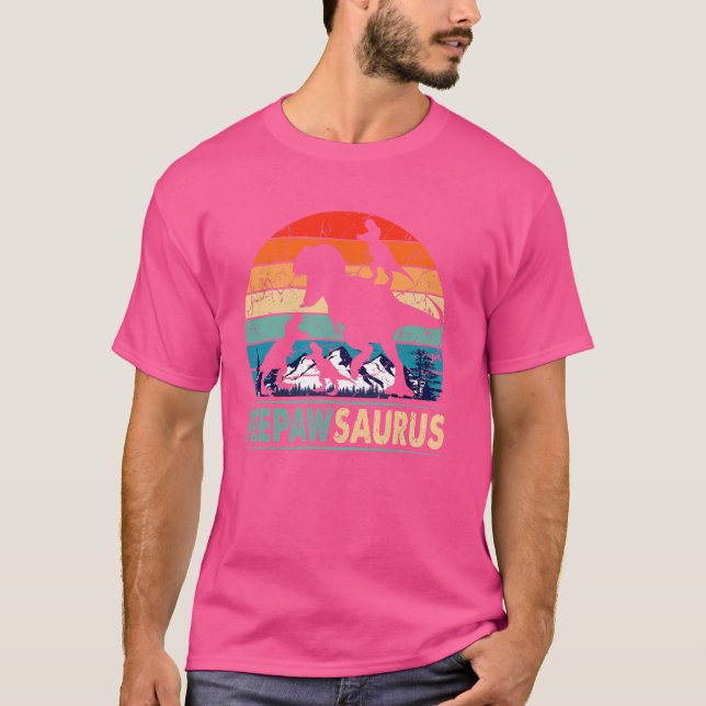 Camiseta Peepawsaurus T Rex Peepaw Dinossaur 3 Crianças Fun (Frente)