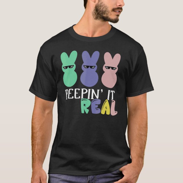 Camiseta Peepin é muito feliz Caça de Ovo da Mãe Coelhinha (Frente)