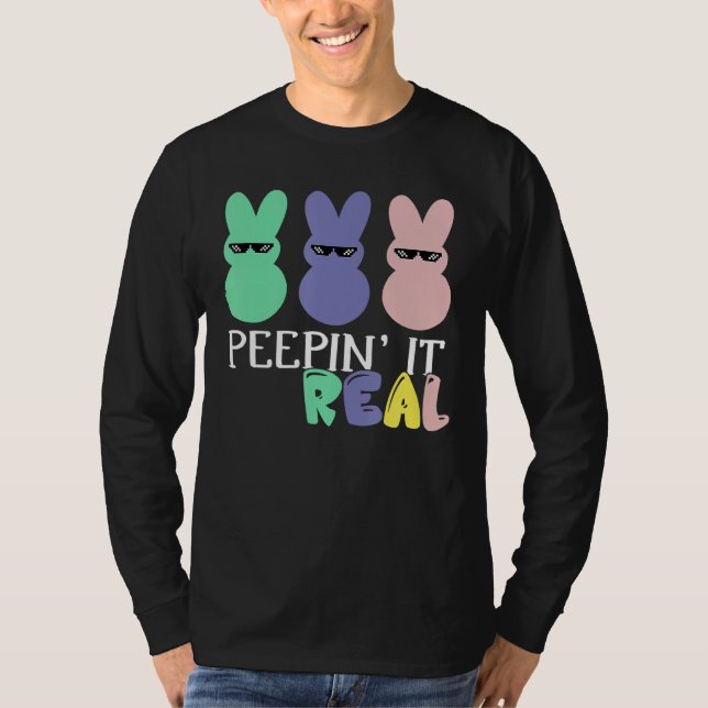 Camiseta Peepin It Real Cute Rabbit Face Trim Com Óculos (Frente)