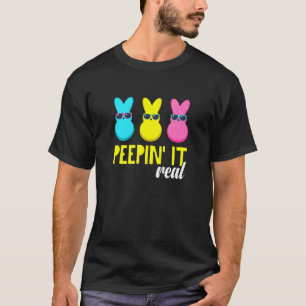 Camiseta Peepin It Real Felz pascoa Bunny Egg Hunt