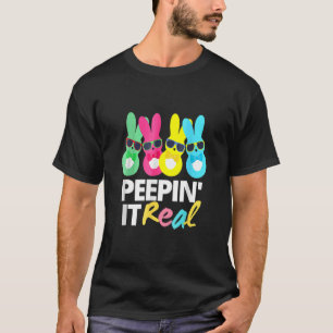 Camiseta Peepin It Real Felz pascoa Bunny Egg Hunt 1