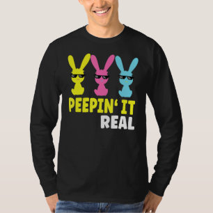 Camiseta Peepin It Real Felz pascoa Bunny Egg Hunt 1