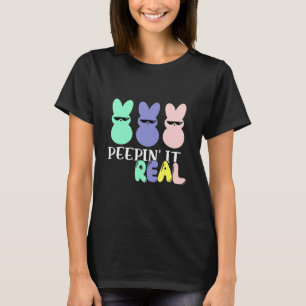 Camiseta Peepin It Real Felz pascoa Day Bunny Egg Hunt Dive