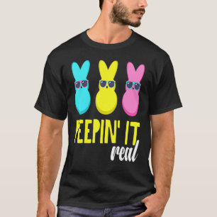 Camiseta Peepin It Real Happy Easter Bunny Egg Hunt Funny
