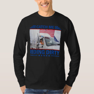 Camiseta Pega-Me A Andar Com Um Homem De Lixo Engraçado Suj