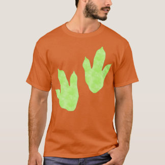 Camiseta Pegada de Dinossauro Verde-Claro