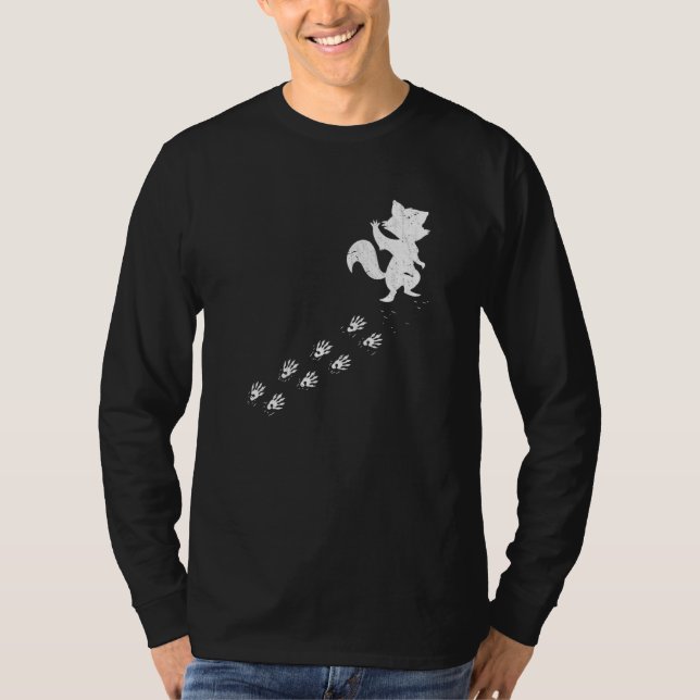 Camiseta Pegada de Racoprint Wildlife Animal Trash Panda Ra (Frente)