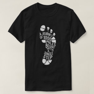 Camiseta Pegada "Jornada de 1.000 Milhas" Inspiracional