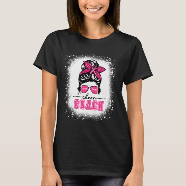Camiseta Pegada Mensageira Mamãe Cheer Treinador Ble Cancer (Frente)