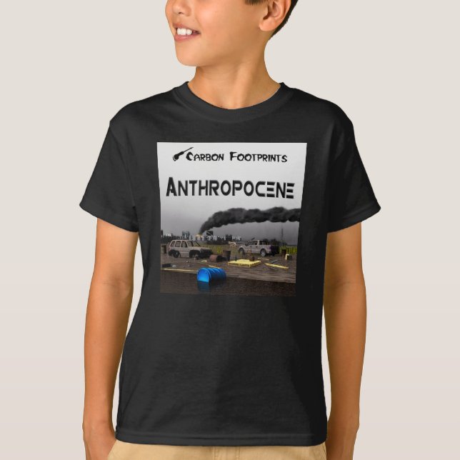 Camiseta Pegadas de carbono - Antropoceno (Frente)