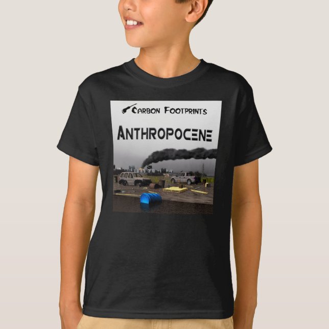 Camiseta Pegadas de carbono - Antropoceno (Frente)