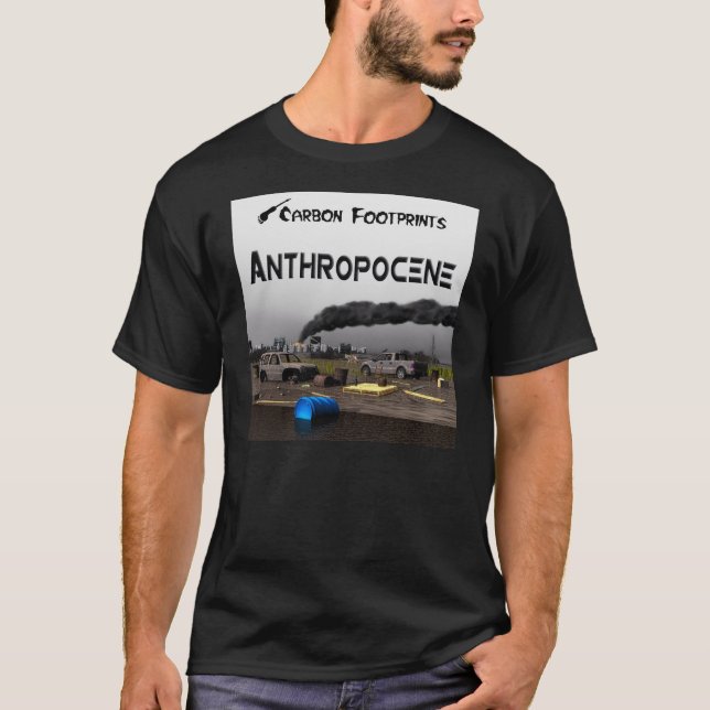 Camiseta Pegadas de carbono - Antropoceno (Frente)