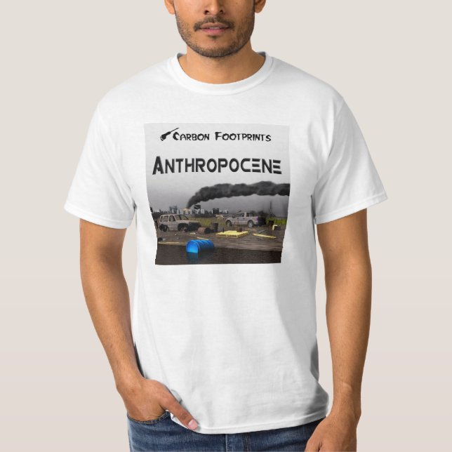 Camiseta Pegadas de carbono - Antropoceno (Frente)