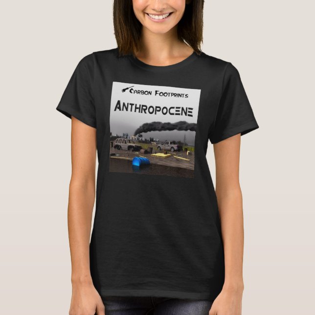 Camiseta Pegadas de carbono - Antropoceno (Frente)