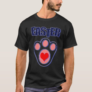 Camiseta Pegadas de coelho da Páscoa do felz pascoa