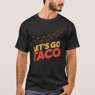 Camiseta Pegadas de frango do vamos Go Taco
