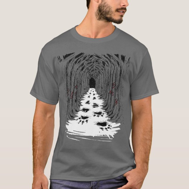 Camiseta Pegadas de Transformação do Lobisomem (Frente)