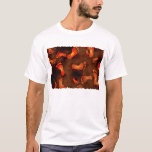 Camiseta Pegadas do Grunge