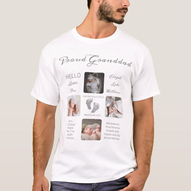 Camiseta Pegadas Foto Múltiplas Vovô Keepsaara (Frente)