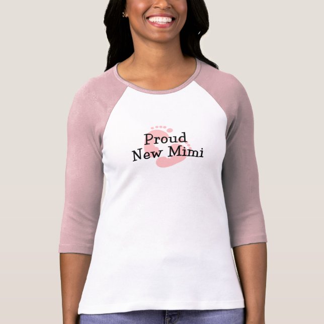 Camiseta Pegadas novas orgulhosas do bebé Mimi (Frente)