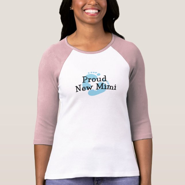 Camiseta Pegadas novas orgulhosas do bebé Mimi (Frente)