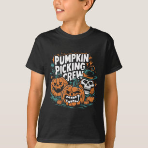Camiseta Pegando a Tripulação Engraçada Pumpkin Patch Figur